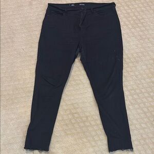 a.n.a Black Skinny Jeans with Raw Hems